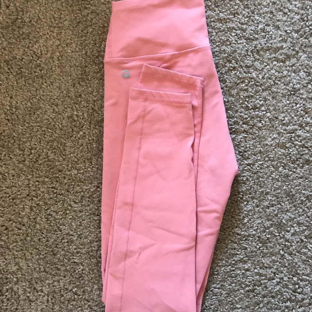 Fabletics high waisted leggings, small. Coral